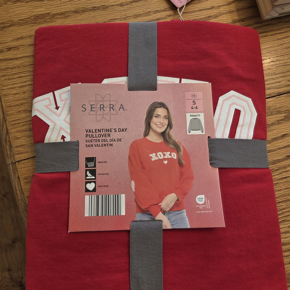 Serra Red XOXO Crew Neck Sweater